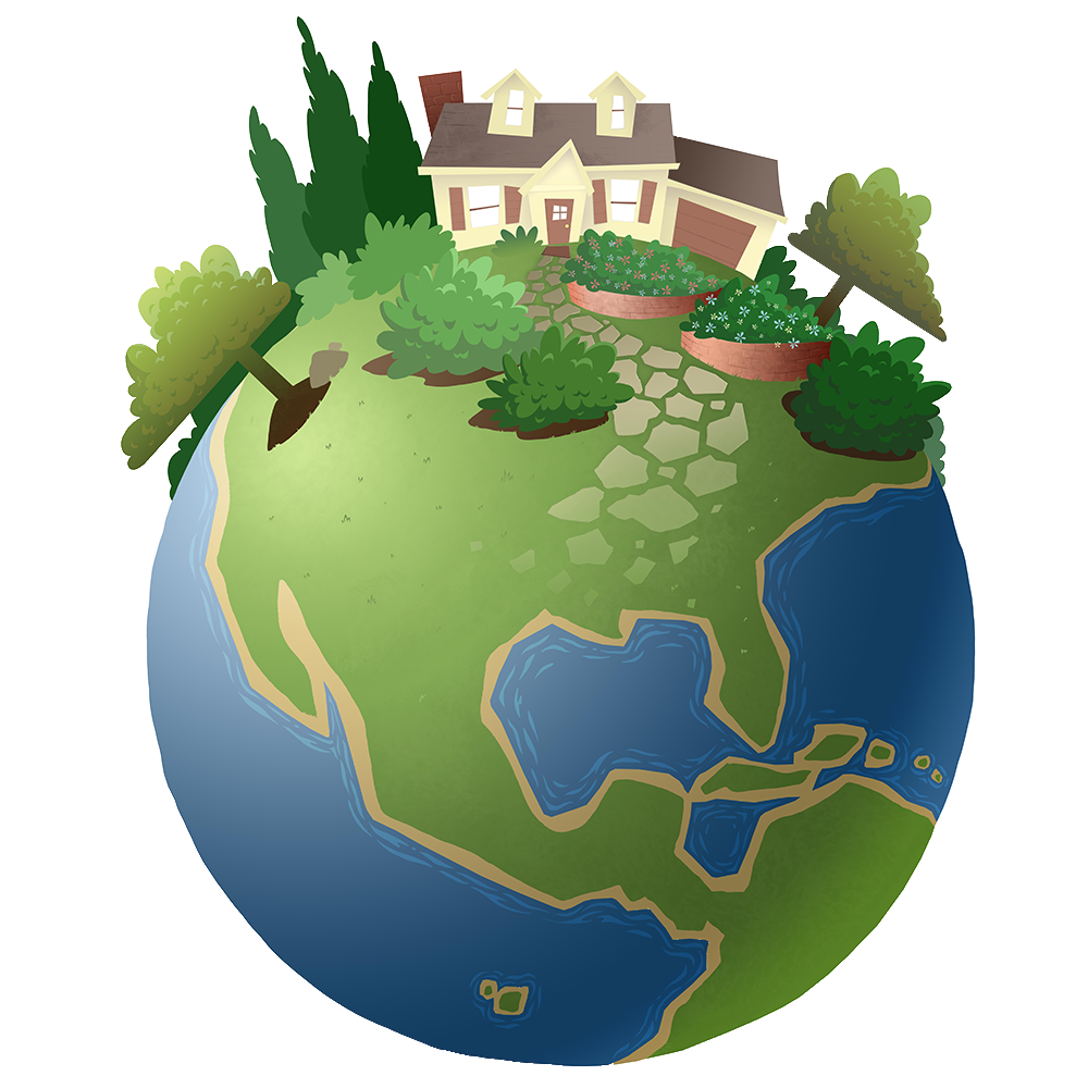 Paul's Best Lawn Service Globe Logo